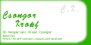 csongor kropf business card